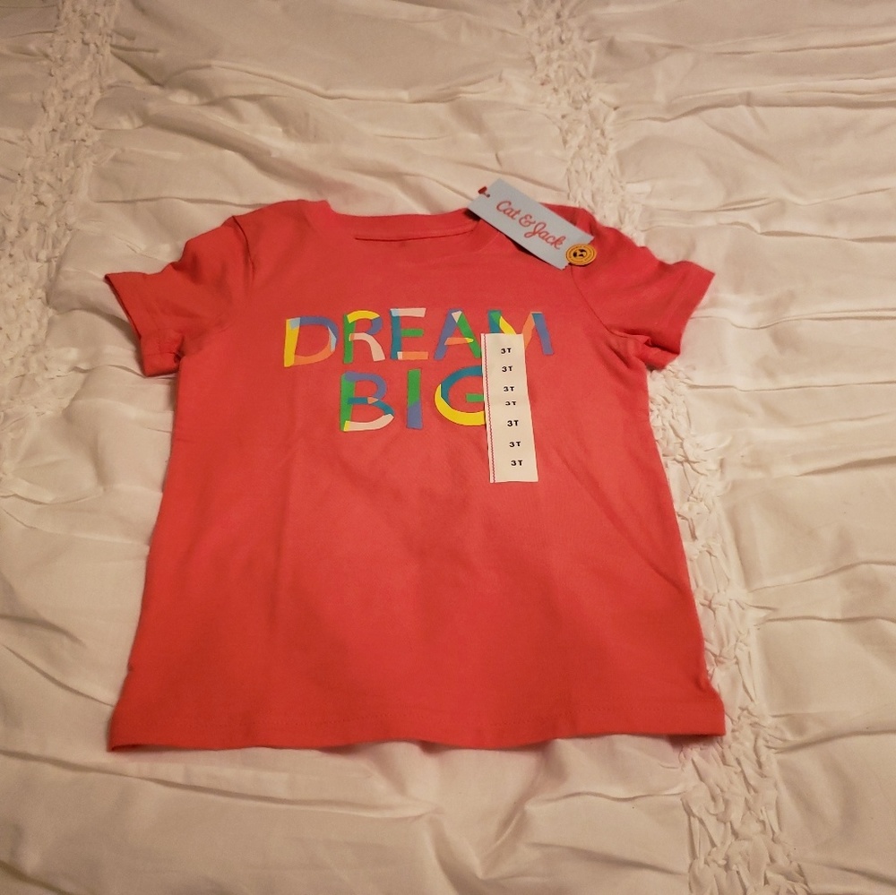 Cat and Jack Toddler Girl's 3t Dream Big Shirt.